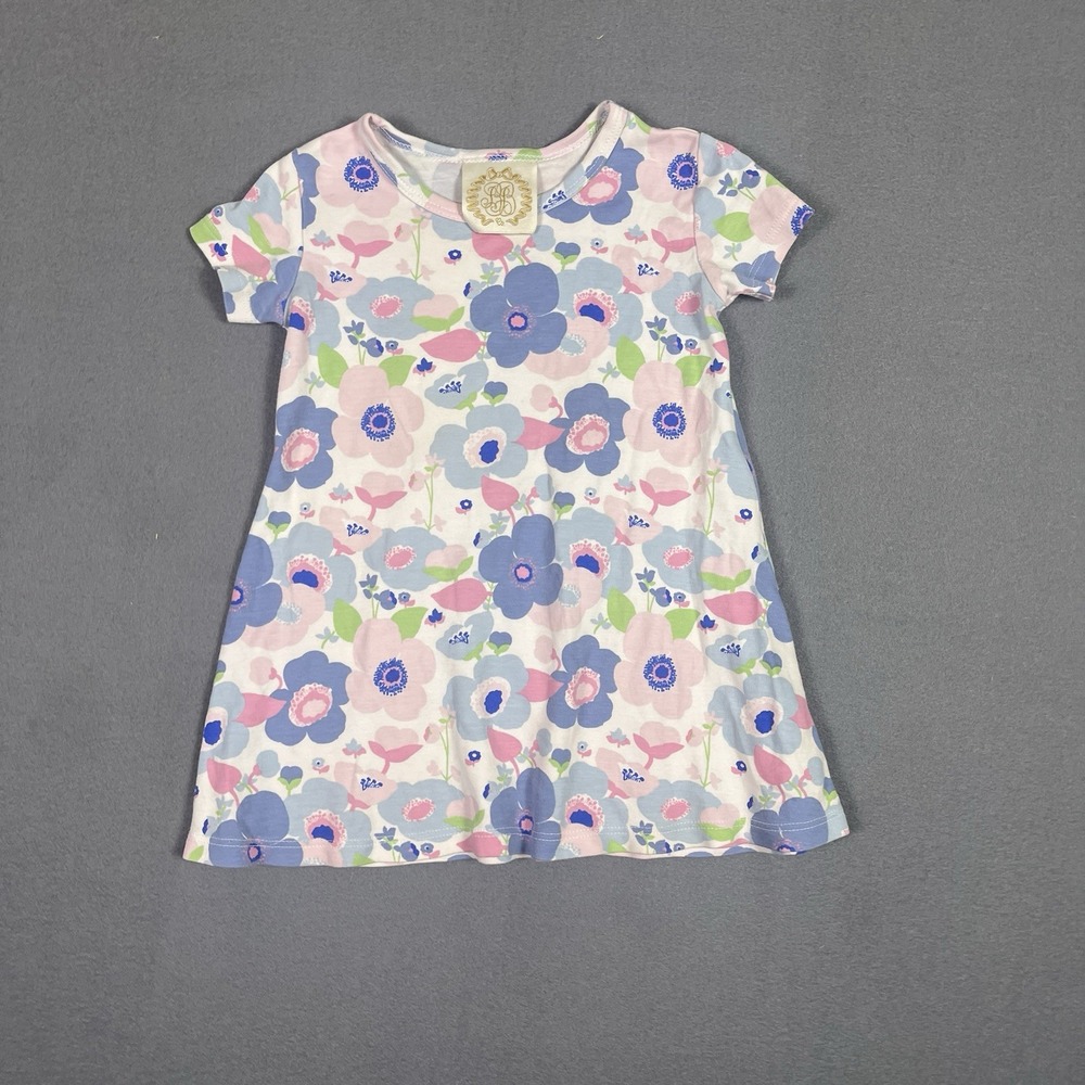The Beaufort Bonnet Company Play Dress Girls 18-24 Mo Peony Flower Floral Pima